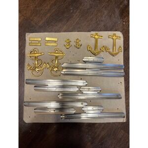 Military Insignia Ribbon Bar Lot Unisex OS Gold Silver Good Navy USN